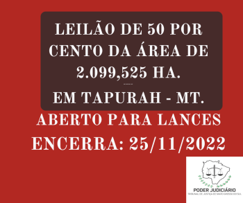 PARTE IDEAL, 50 POR CENTO DA ÁREA DE 2.099,5250HAS, FAZENDA BORTOLY, NO MUNICÍPIO DE TAPURAH, ESTADO DE MATO GROSSO, MATRICULADA SOB O Nº 1.623, LIVRO 02, FICHA 01, DO 1º OFÍCIO DE REGISTRO DE IMÓVEIS, TÍTULOS E DOCUMENTOS DA COMARCA DE TAPURAH-MT