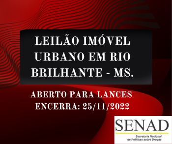 LEILÃO DE TERRENO LOTE 07 QUADRA 105, RUA MARIA JESUS CERVEIRA, S/N, CENTRO - RIO BRILHANTE (MS)