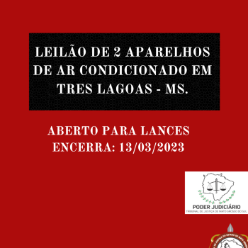 02 APARELHOS DE AR CONDICIONADO EM TRES LAGOAS - MS