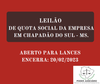 QUOTA SOCIAL DA EMPRESA SÃO ROQUE SERVIÇOS AGRÍCOLAS LTDA