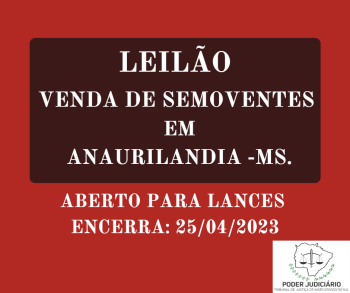VENDA DE SEMOVENTES EM ANAURILÂNDIA