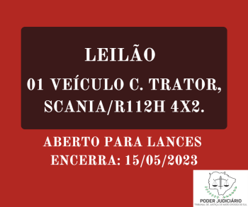 01 VEÍCULO C. TRATOR, SCANIA/R112H 4X2, MODELO 1987, COR BRANCA, SEM MOTOR, SEM BATERIA E SEM ALGUNS PNEUS, APRESENTANDO ESTADO DE CONSERVAÇÃO RUIM.