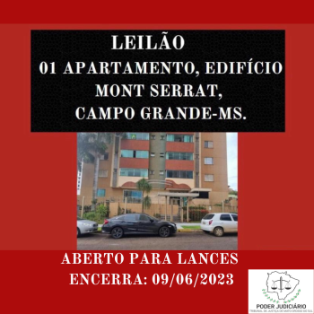 01 APARTAMENTO, EDIFÍCIO MONT SERRAT, CAMPO GRANDE MS