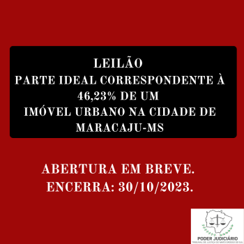 PARTE IDEAL CORRESPONDENTA À 46,23% DE UM IMÓVEL URBANO NA CIDADE DE MARACAJU-MS