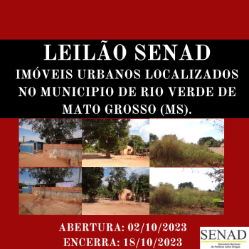 LEILÃO DE IMOVEIS URBANOS LOCALIZADOS NO MUNICIPIO DE RIO VERDE DE MATO GROSSO (MS)