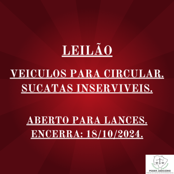 LEILÃO 089/2024 DE VEÍCULOS APREENDIDOS EM AÇÕES PENAIS - PODER JUDICIÁRIO DO ESTADO DE MATO GROSSO DO SUL.
