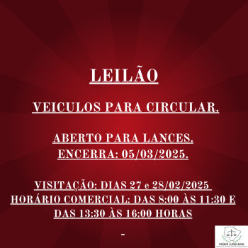 LEILÃO 014/2025 DE VEÍCULOS APREENDIDOS EM AÇÕES PENAIS - PODER JUDICIÁRIO DO ESTADO DE MATO GROSSO DO SUL