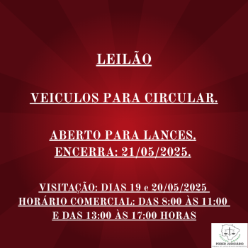 LEILÃO 042/2025 DE VEÍCULOS APREENDIDOS EM AÇÕES PENAIS - PODER JUDICIÁRIO DO ESTADO DE MATO GROSSO DO SUL.
