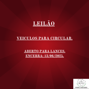 LEILÃO 048/2025 DE VEÍCULOS APREENDIDOS EM AÇÕES PENAIS - PODER JUDICIÁRIO DO ESTADO DE MATO GROSSO DO SUL.
