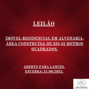 IMÓVEL RESIDENCIAL EM ALVENARIA, ÁREA CONSTRUÍDA DE 328,52 METROS QUADRADOS