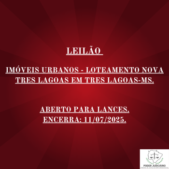 IMOVEIS URBANOS - LOTEAMENTO NOVA TRES LAGOAS EM TRES LAGOAS MS