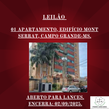 01 APARTAMENTO, EDIFÍCIO MONT SERRAT, CAMPO GRANDE MS