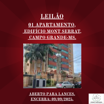 01 APARTAMENTO, EDIFÍCIO MONT SERRAT, CAMPO GRANDE MS