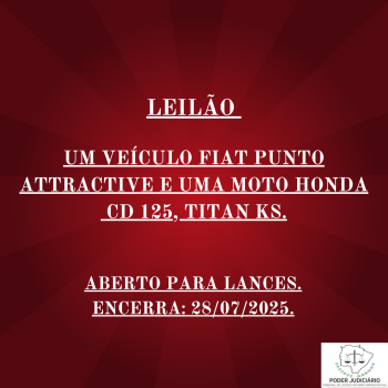 UM VEÍCULO FIAT PUNTO ATTRACTIVE E UMA MOTO HONDA CD 125, TITAN KS.
