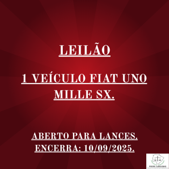 1 VEÍCULO FIAT UNO MILLE SX 