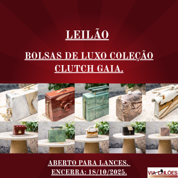 LEILÃO DE BOLSAS DE LUXO  COLEÇÃO CLUTCH GAIA
