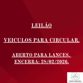  LEILÃO 001/2026 DE VEÍCULOS APREENDIDOS EM AÇÕES PENAIS - PODER JUDICIÁRIO DO ESTADO DE MATO GROSSO DO SUL.