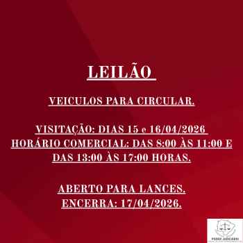 LEILÃO 025/2026 DE VEÍCULOS APREENDIDOS EM AÇÕES PENAIS - PODER JUDICIÁRIO DO ESTADO DE MATO GROSSO DO SUL.