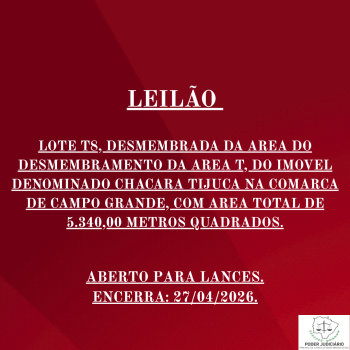 LOTE T8, DESMEMBRADA DA AREA DO DESMEMBRAMENTO DA AREA T, DO IMOVEL DENOMINADO CHACARA TIJUCA NA COMARCA DE CAMPO GRANDE, COM AREA TOTAL DE 5.340,00 METROS QUADRADOS