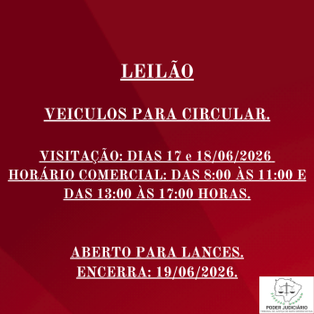LEILÃO 072/2026 DE VEÍCULOS APREENDIDOS EM AÇÕES PENAIS - PODER JUDICIÁRIO DO ESTADO DE MATO GROSSO DO SUL.