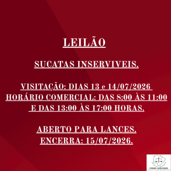 LEILÃO 074/2026 DE VEÍCULOS APREENDIDOS EM AÇÕES PENAIS - PODER JUDICIÁRIO DO ESTADO DE MATO GROSSO DO SUL.