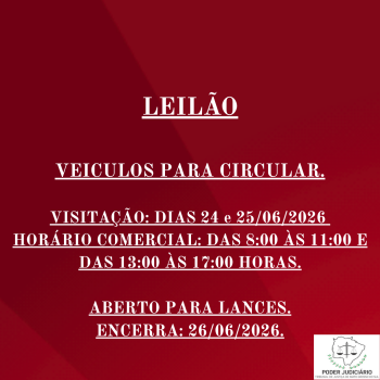 LEILÃO 073/2026 DE VEÍCULOS APREENDIDOS EM AÇÕES PENAIS- PODER JUDICIÁRIO DO ESTADO DE MATO GROSSO DO SUL.