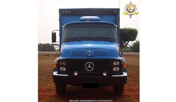 01 VEÍCULO, MARCA MERCEDES-BENZ/L 1513, TRUCK, COR AZUL, 1974/1975, PLACA CGS-4524, NOVA ALVORADA DO SUL – MS, DIESEL