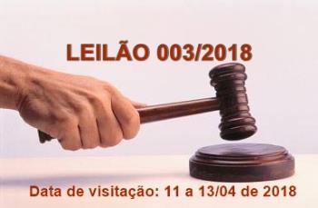 LEILÃO 003/2018  DE VEÍCULOS APREENDIDOS EM AÇÕES PENAIS - PODER JUDICIÁRIO DO ESTADO DE MATO GROSSO DO SUL.